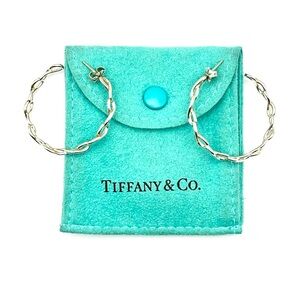 Tiffany & Co Silver Infinity Hoop Earrings